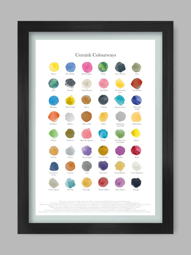 Cornish Colourways - Poster print