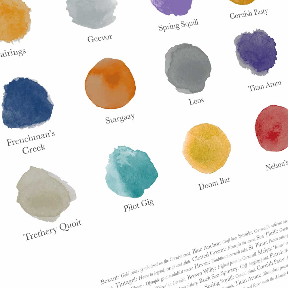 Cornish Colourways - Poster print