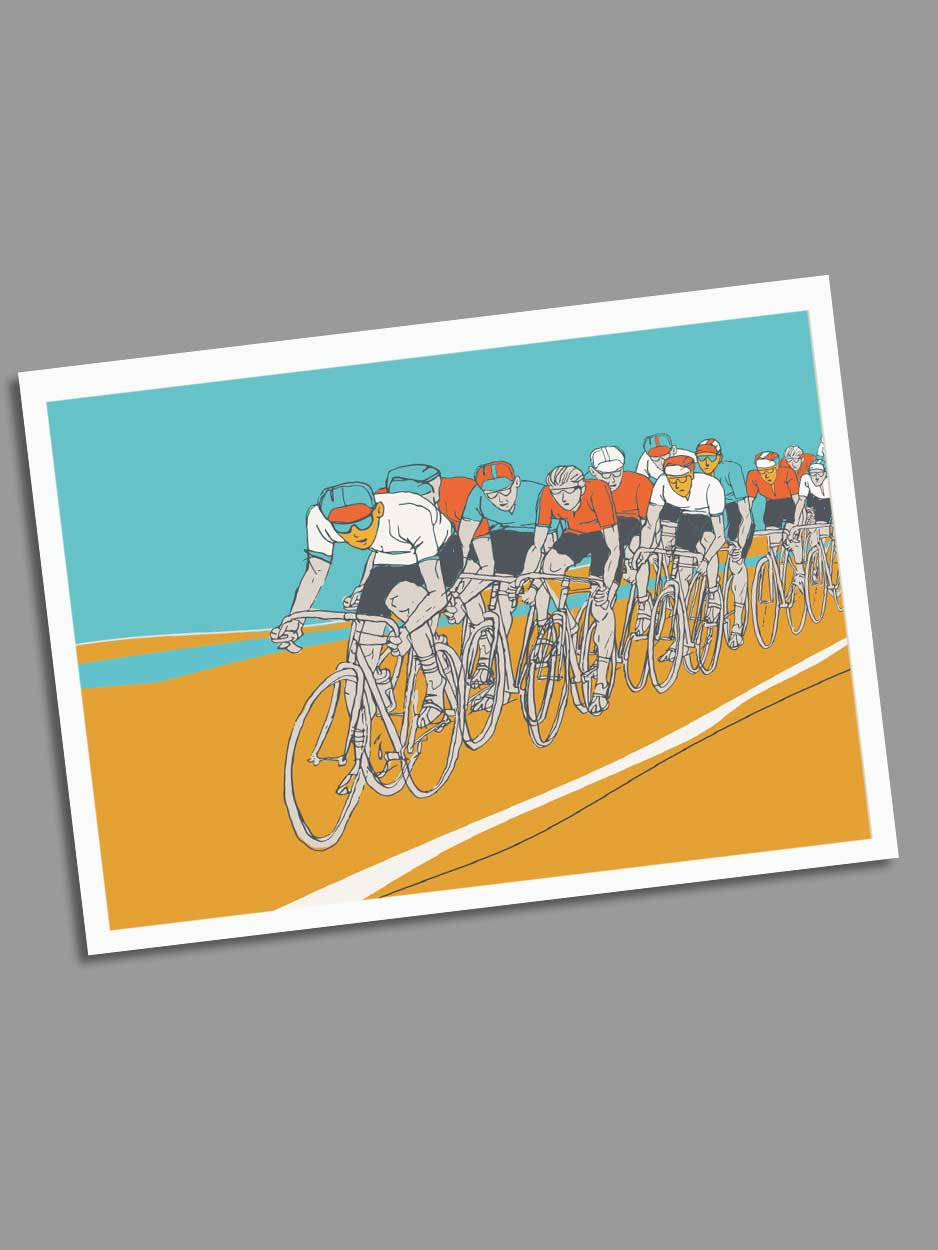 Following The Wheel - Blank Greeting Card