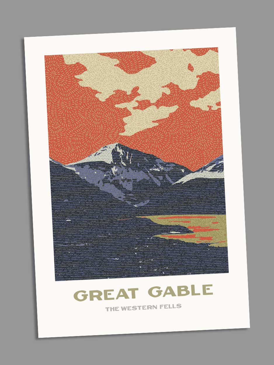 Great Gable Western Fells - Blank Greeting Card