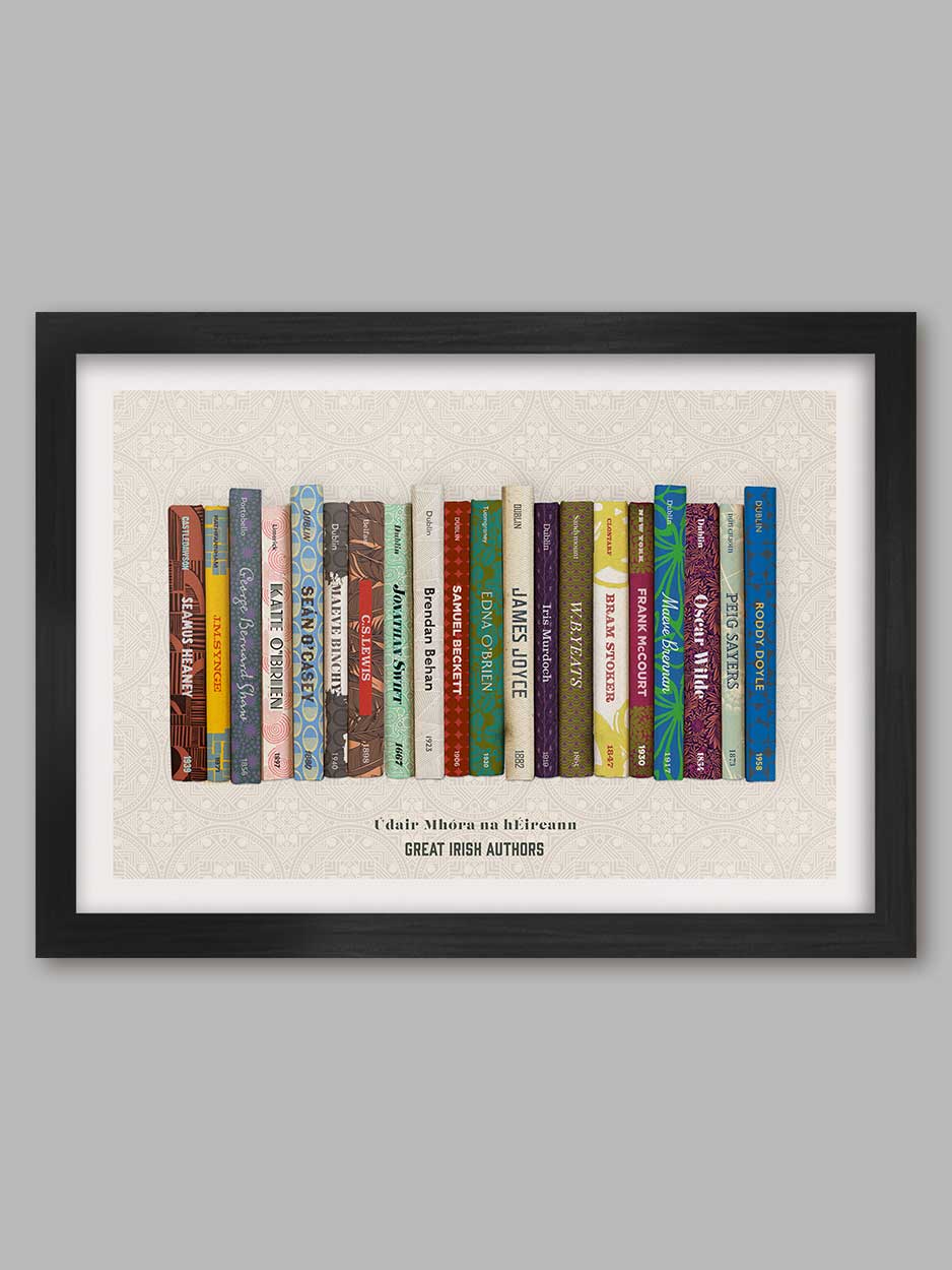 Great Irish Authors - Údair Mhóra na hÉireann - Poster Print