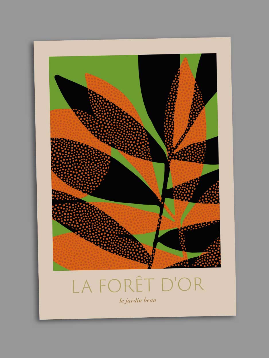 La Foret D'Or - Botanical Blank Greeting Card