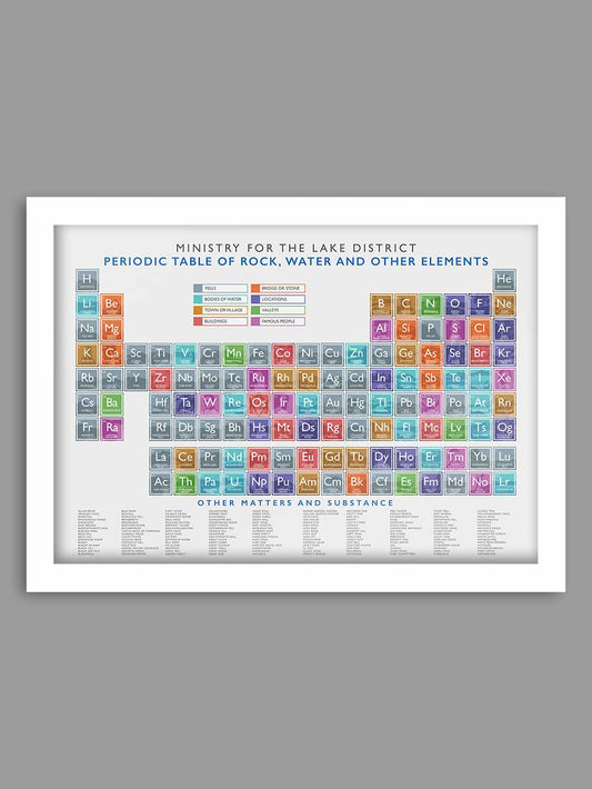 Lake District Periodic Table Poster Print