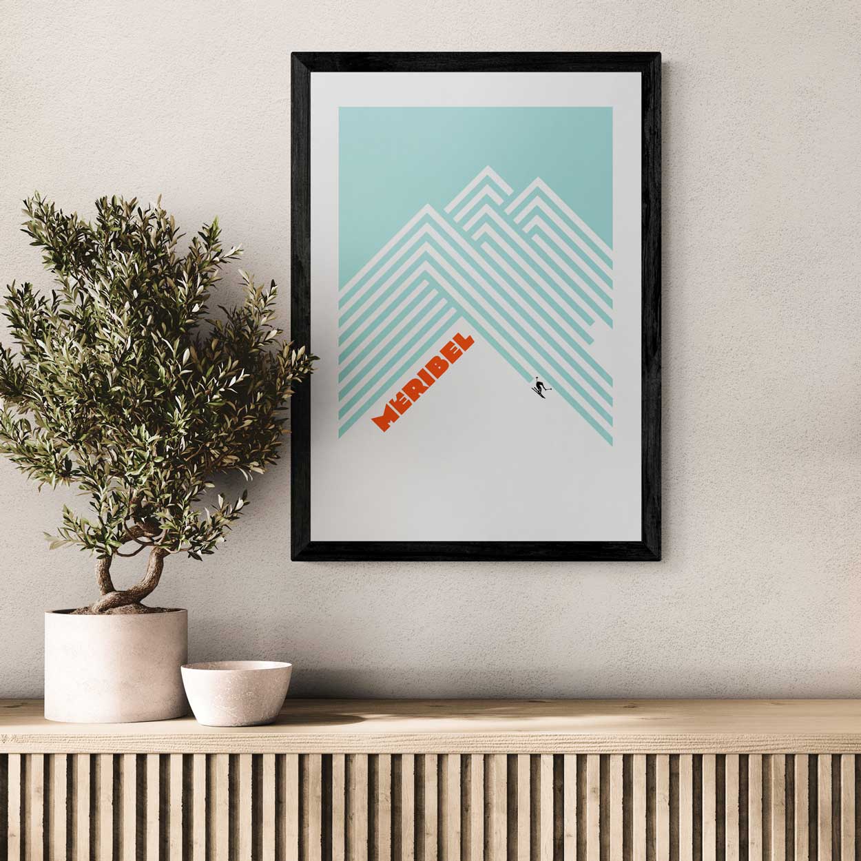 Meribel - Skiing Poster Print