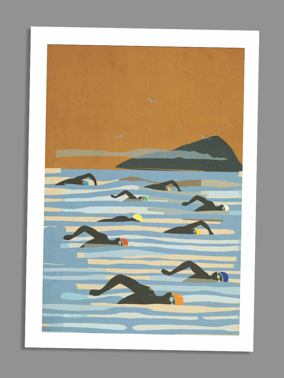 Wild Swimming - Blank Greeting Card