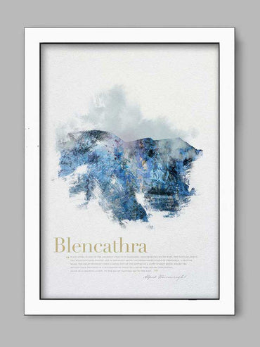 Blencathra in Wainwright's Words - Lake District Poster Print
