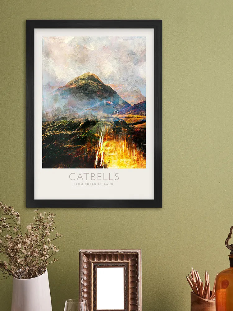 Catbells from Skelgill Bank - Lake District Poster Print