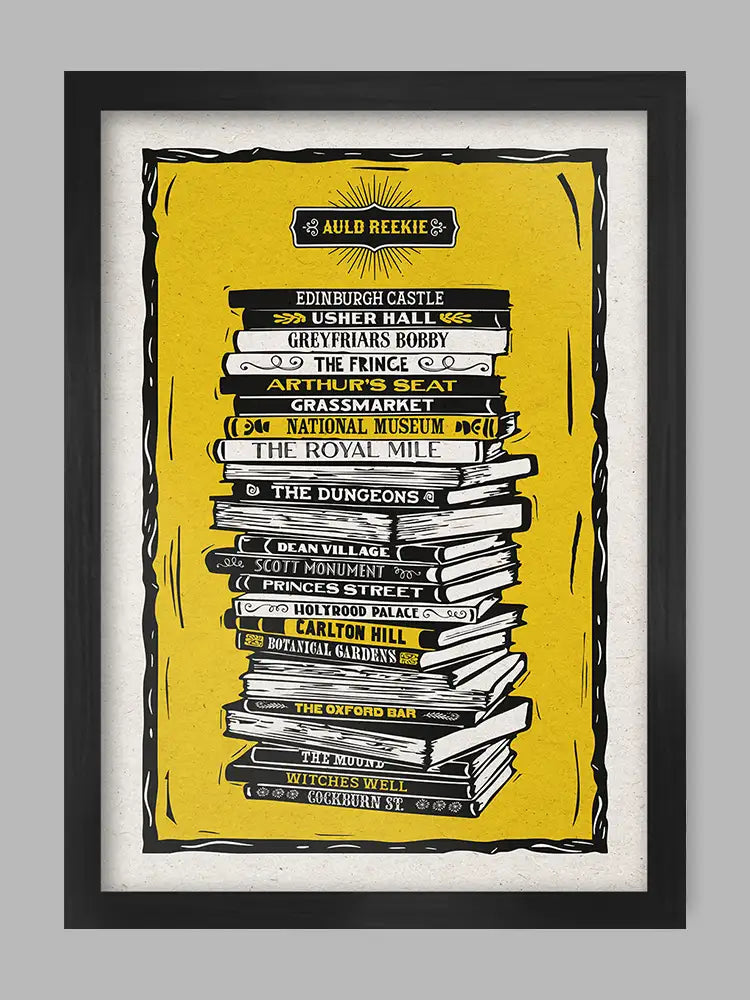 Auld Reekie - Edinburgh Landmarks Poster Print