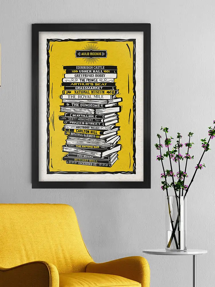 Auld Reekie - Edinburgh Landmarks Poster Print