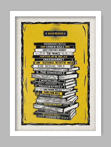 Auld Reekie - Edinburgh Landmarks Poster Print
