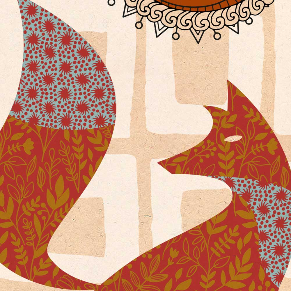 F is for Fox - Poster Print