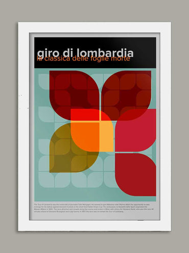 Giro di Lombardia Cycling Poster Print - geometric