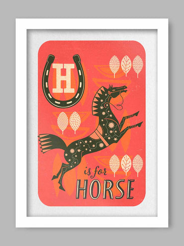 H is for Horse - Poster Print