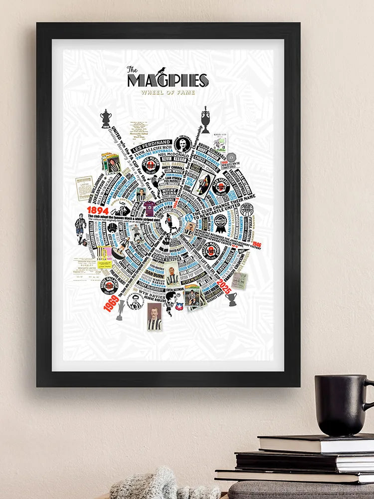 Magpies Wheel of Fame Poster Print