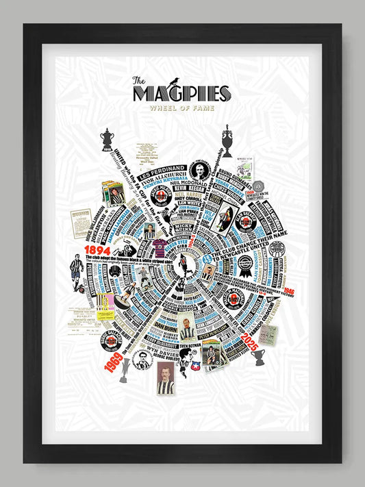 Magpies Wheel of Fame Poster Print