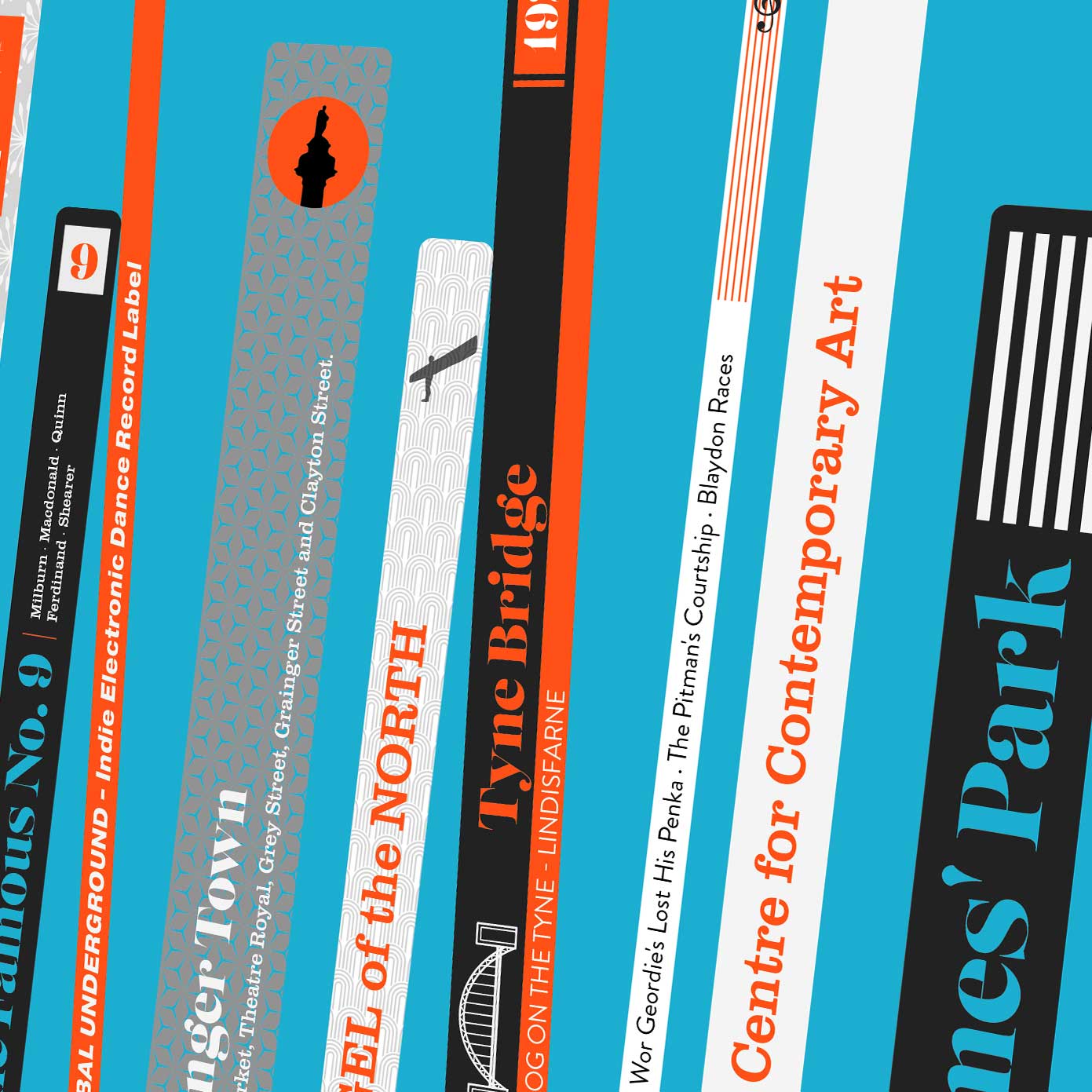 Newcastle and Gateshead Icons - Poster Print