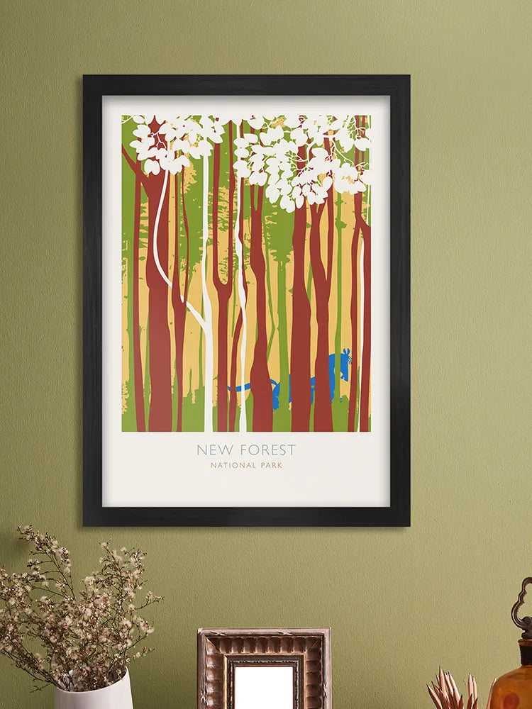 New Forest National Park - Poster Print. Established in 2005, New Forest takes in areas in both Hampshire and Wiltshire.