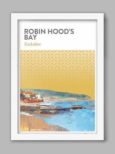 Robin Hood's Bay Coastal Abstract - Poster Print