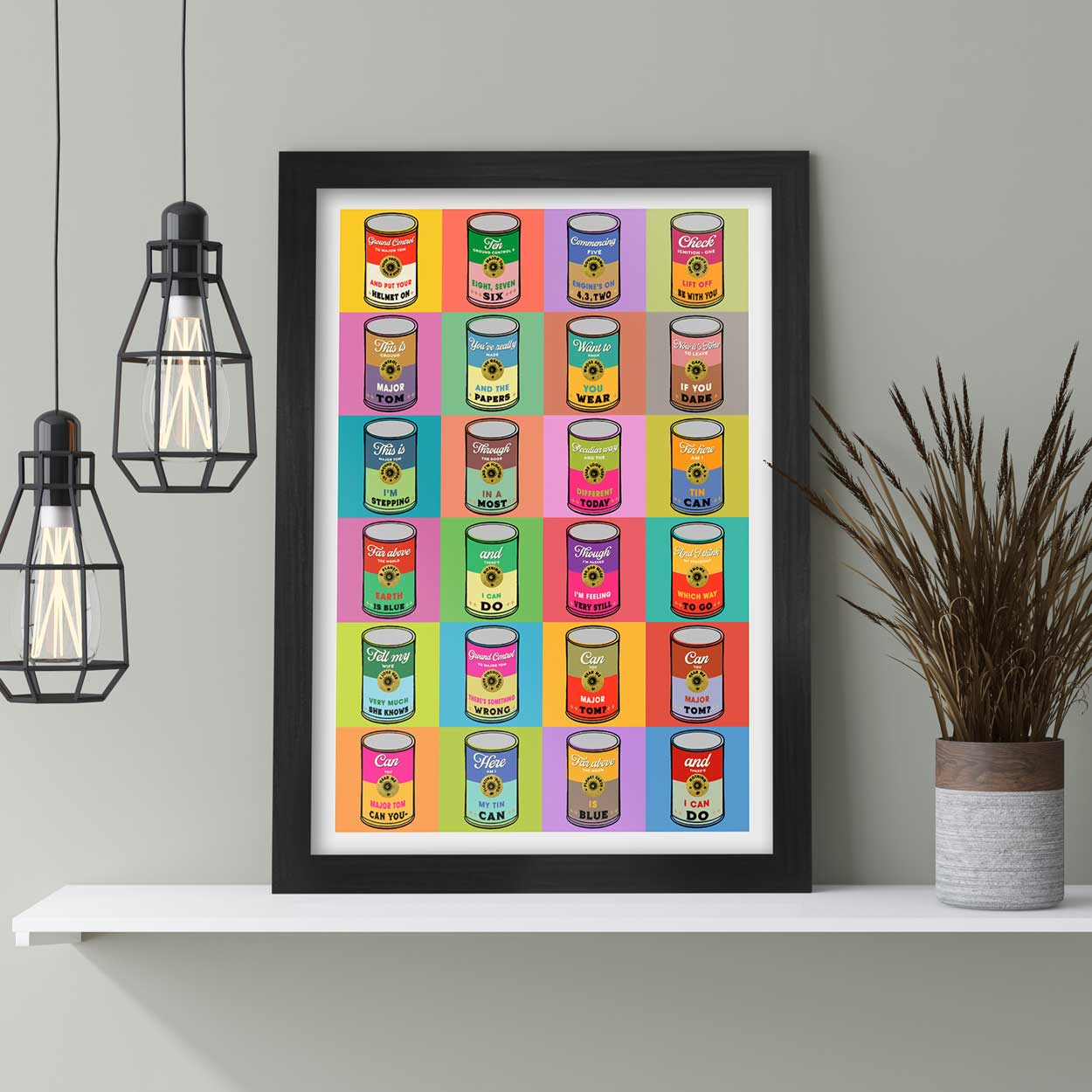 Sitting in a Tin Can - Space Oddity Music Poster Print