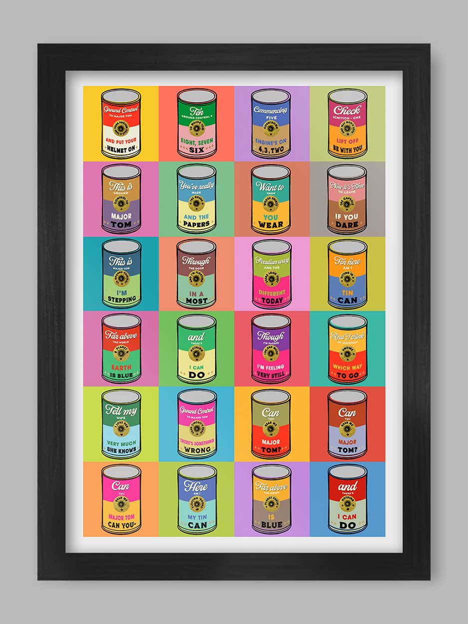 Sitting in a Tin Can - Space Oddity Music Poster Print