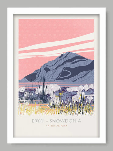 Snowdonia Eryri National Park - Poster Print. Established in 1951, the park sits in Northern Wales.