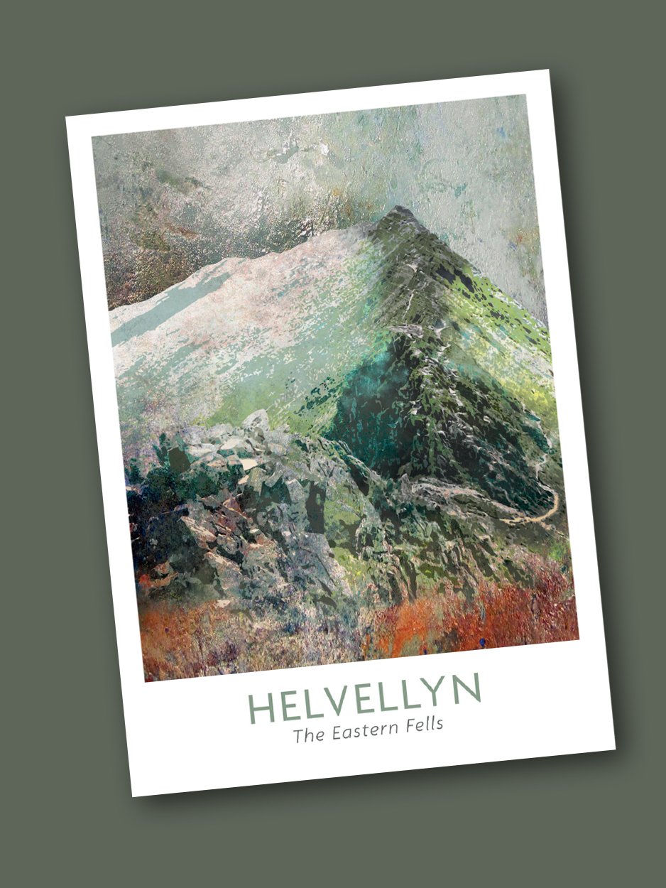 Helvellyn Abstract - Blank Greeting Card