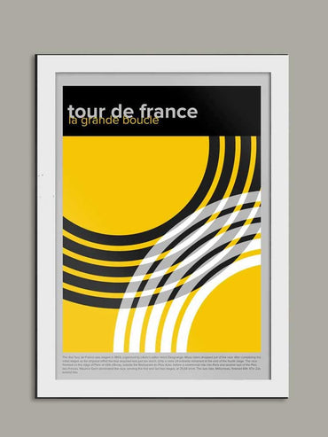 Tour de France - Geometric Cycling Poster Print