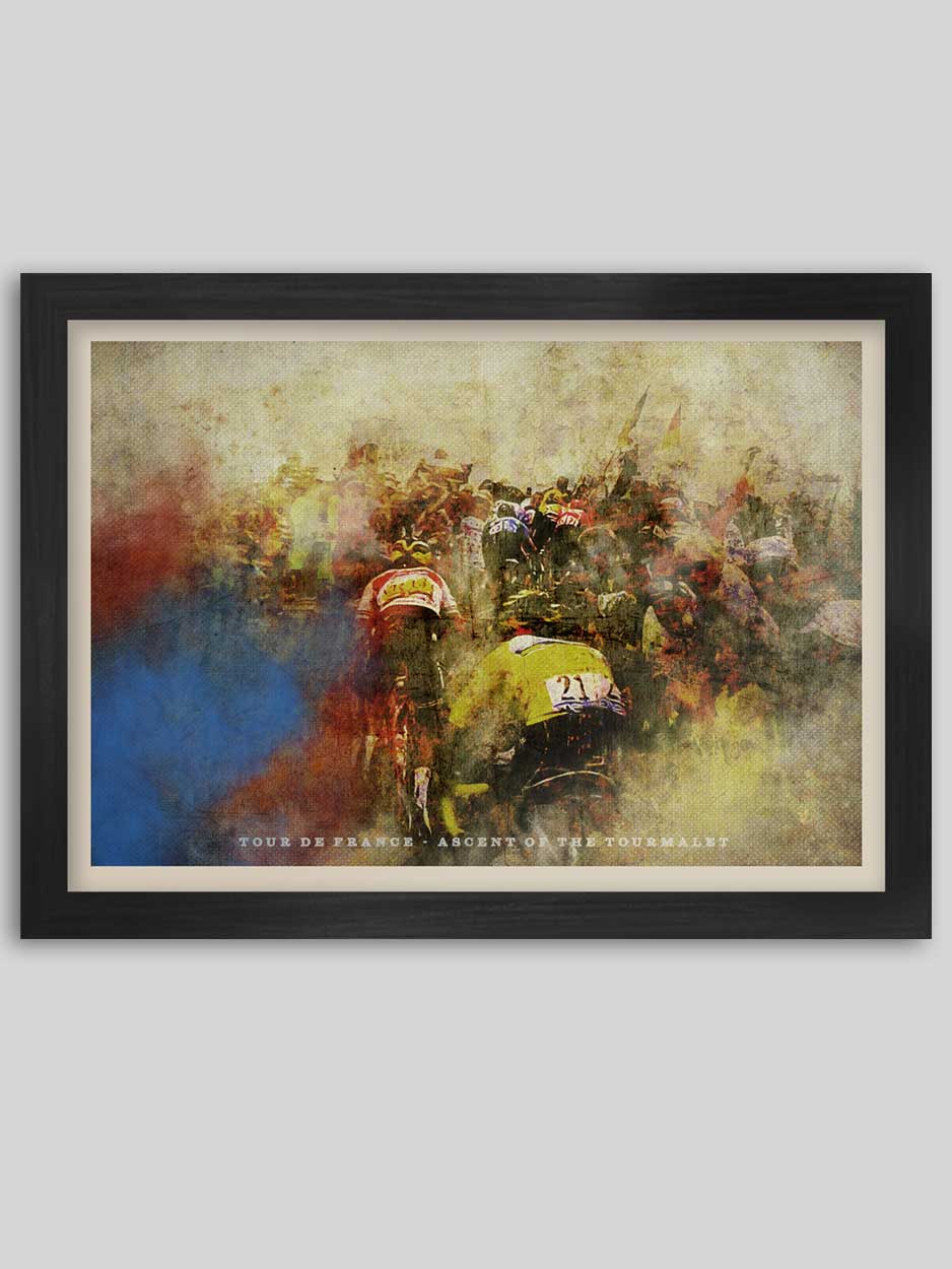 Tour de France - The Ascent of the Tourmalet cycling poster