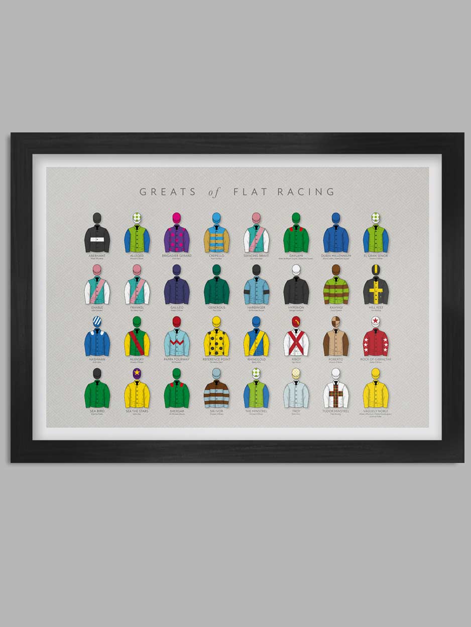 Greats of The Flats Racing Poster print