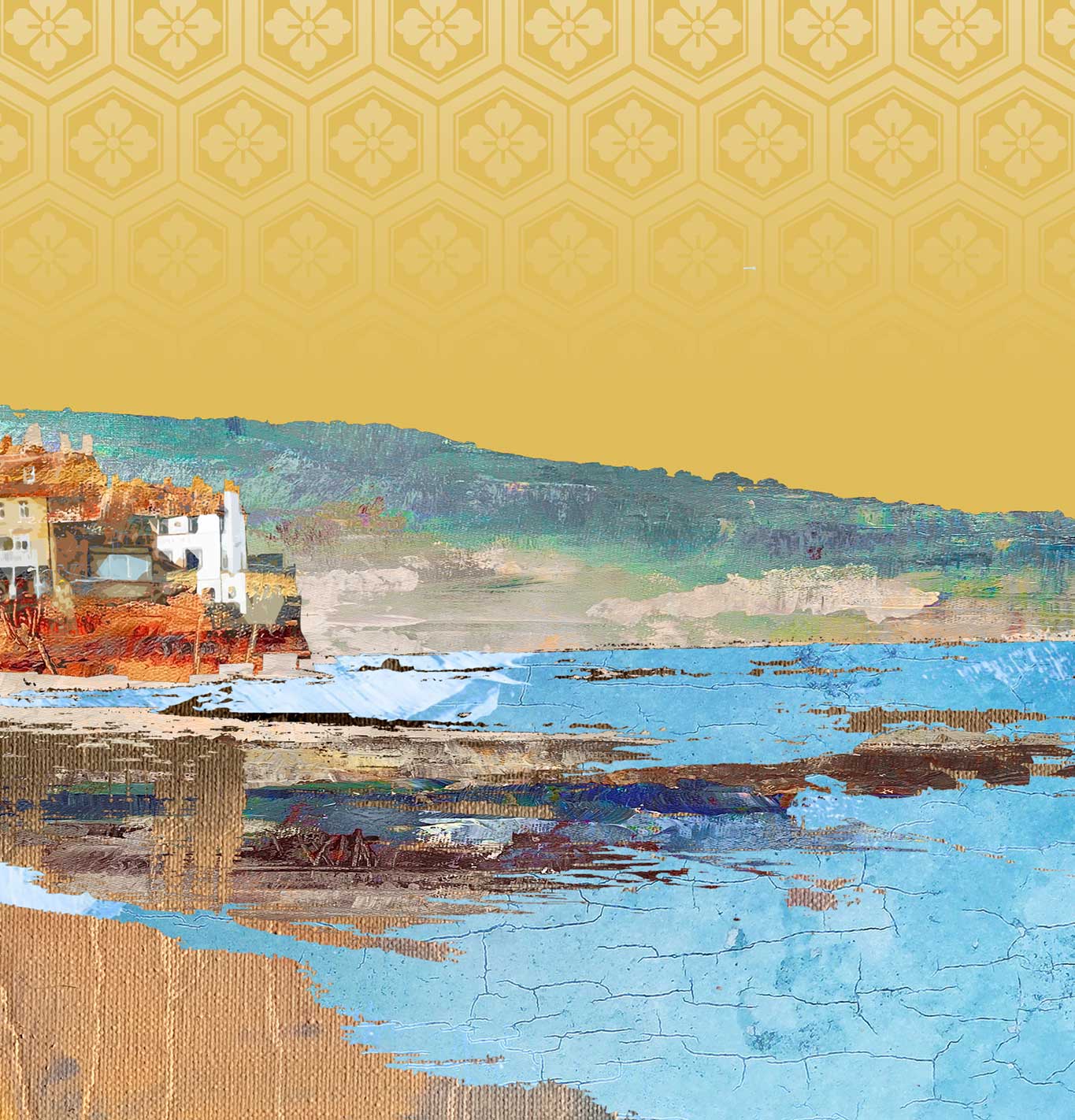 Yorkshire fishing village poster of Robin Hood's Bay