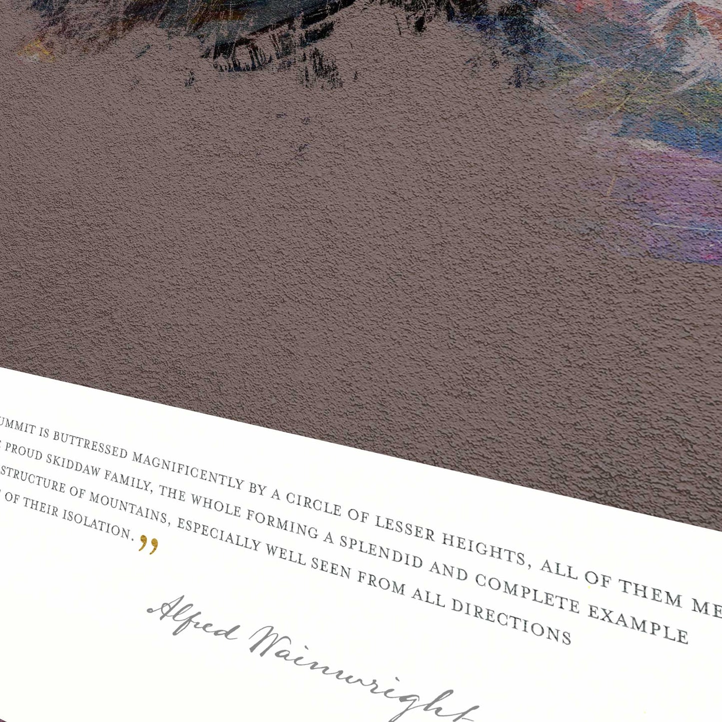 Skiddaw in Wainwright's Words - Poster Print