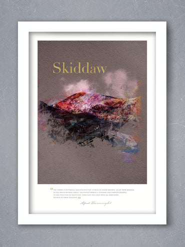Skiddaw in Wainwright's Words - Poster Print