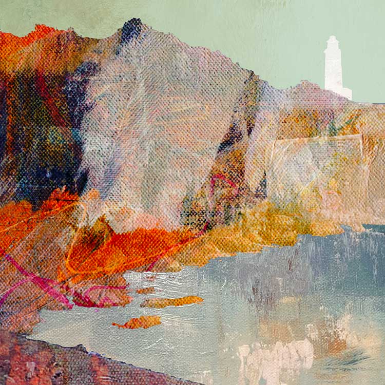 Devon poster. Devon coastal print featuring Start Point