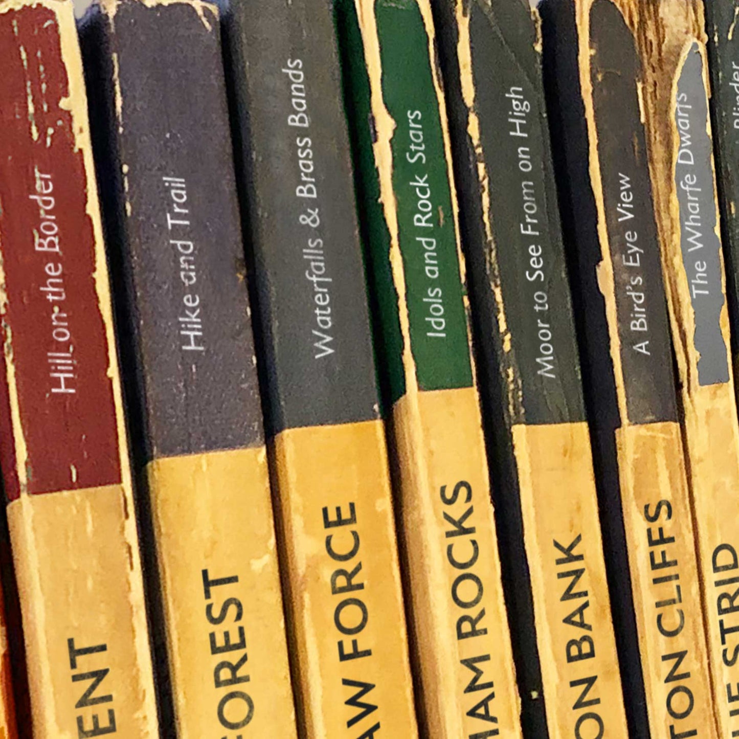 Yorkshire, famous landmarks poster print. Book stack. Penguin books style
