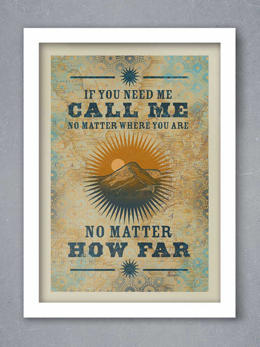 Mountain and music poster. Ain't no Mountain High Enough.