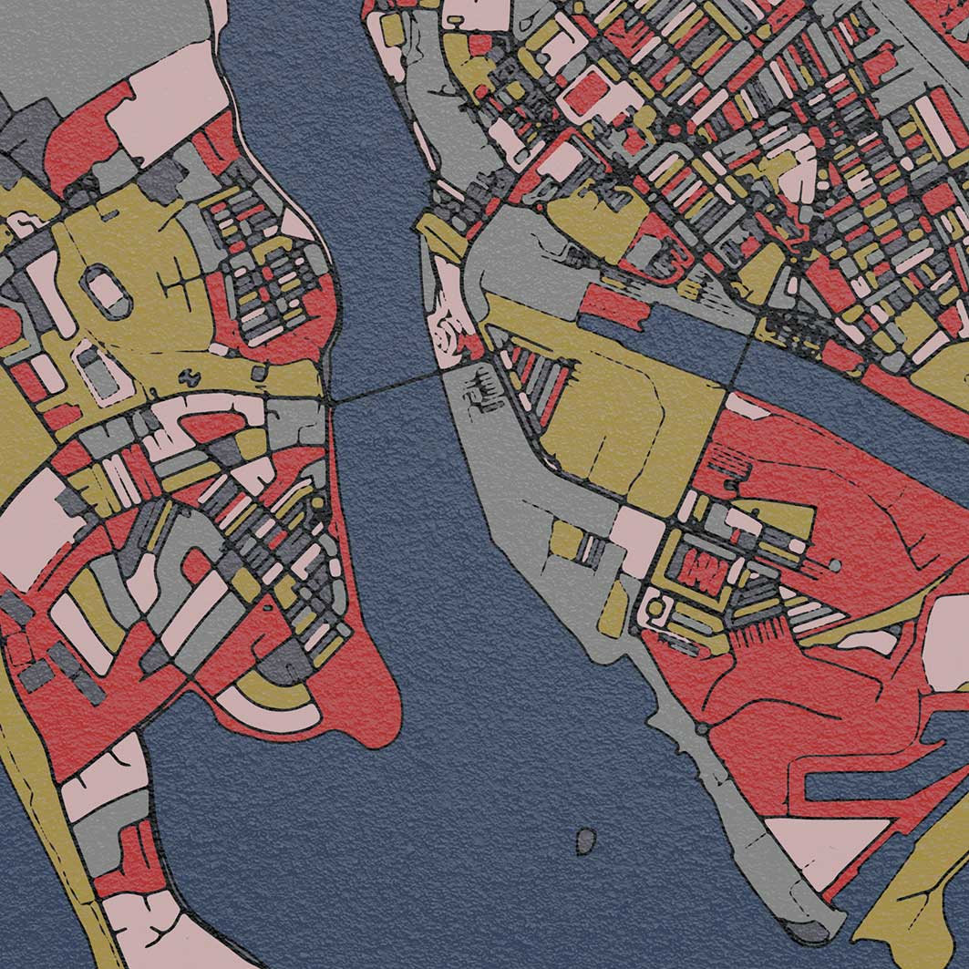 barrow street map street art style poster