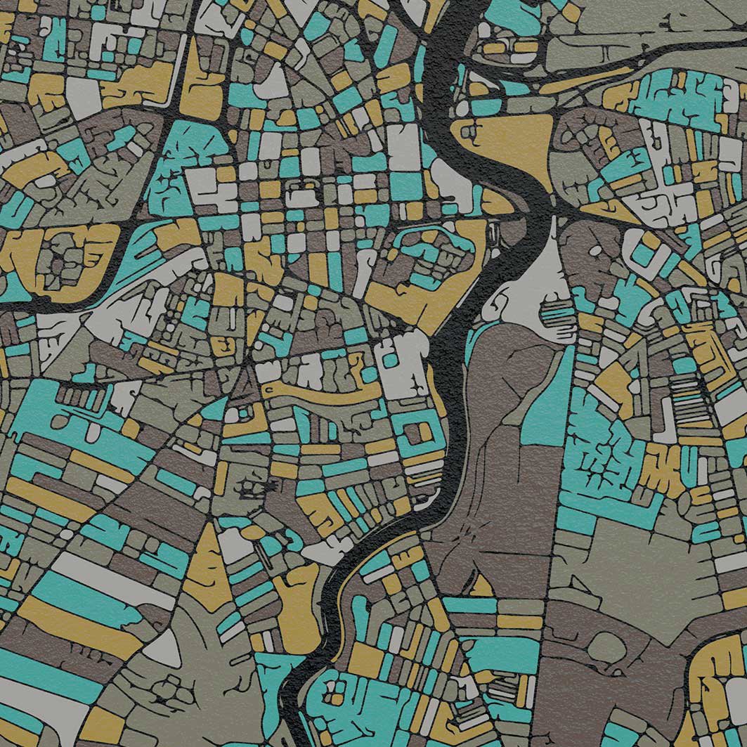 Belfast map style poster print