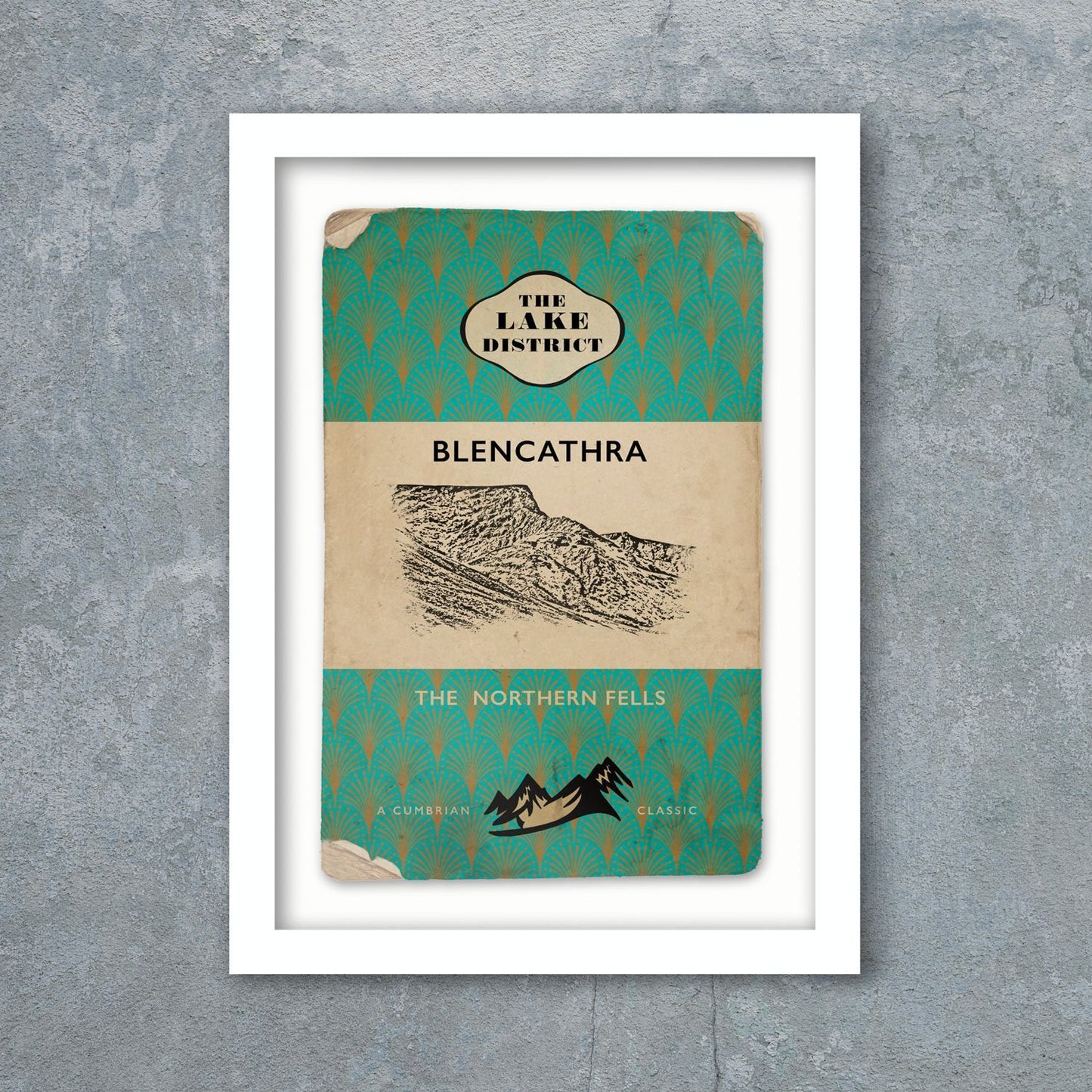 Blencathra lake district print book jacket style