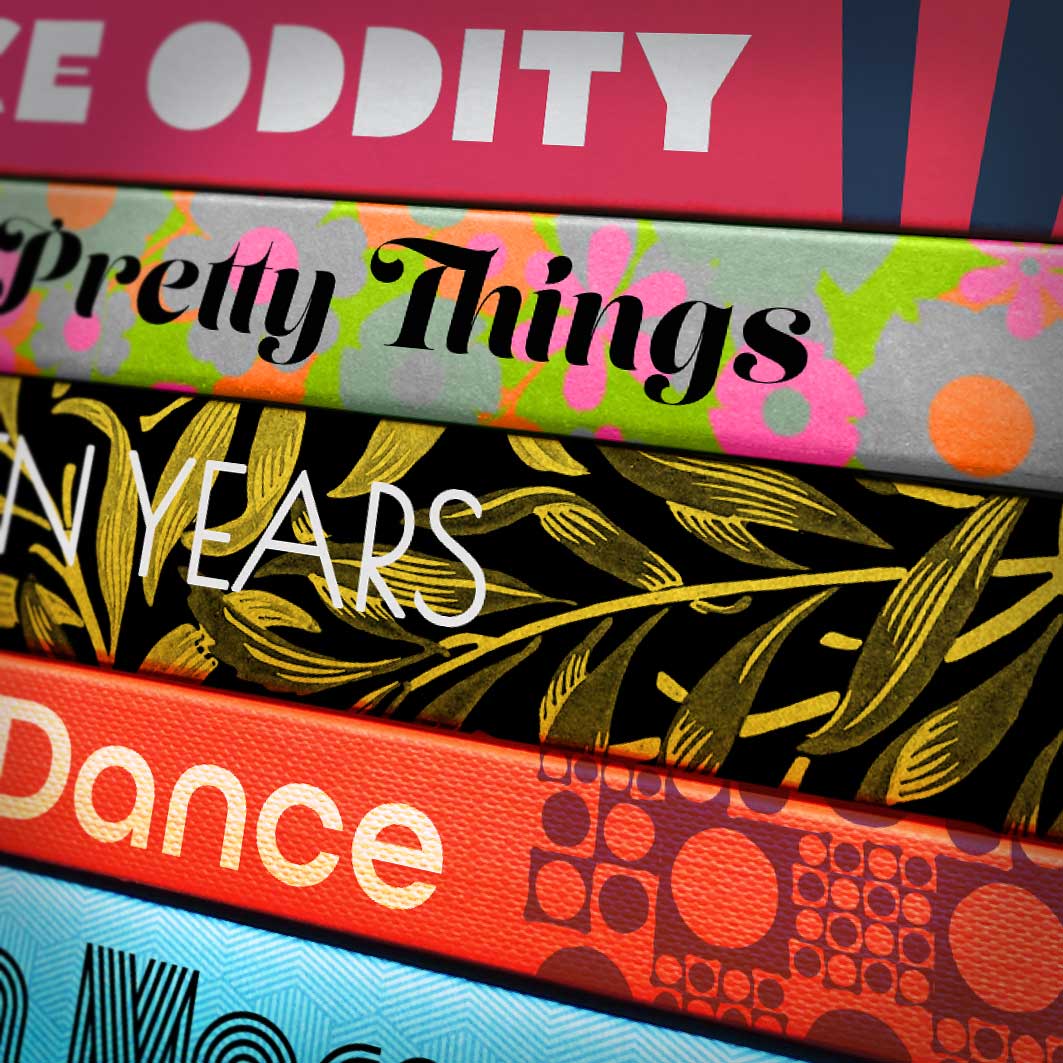 David Bowie poster book style with song titles print