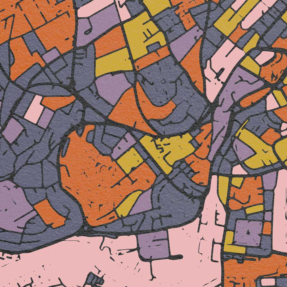 Bristol map style poster print