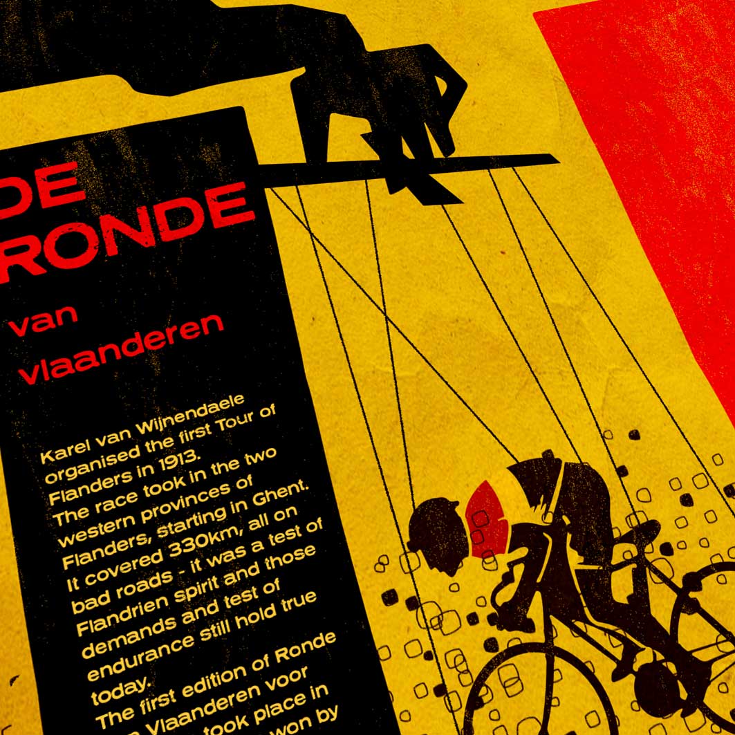 puppeteer flanders cycling poster print