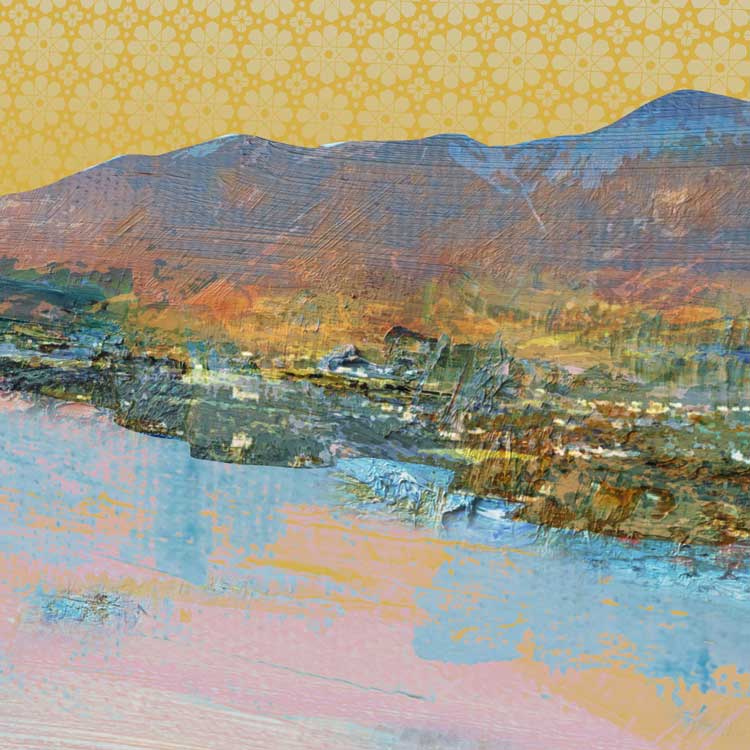 Derwentwater lake district abstract - Poster Print