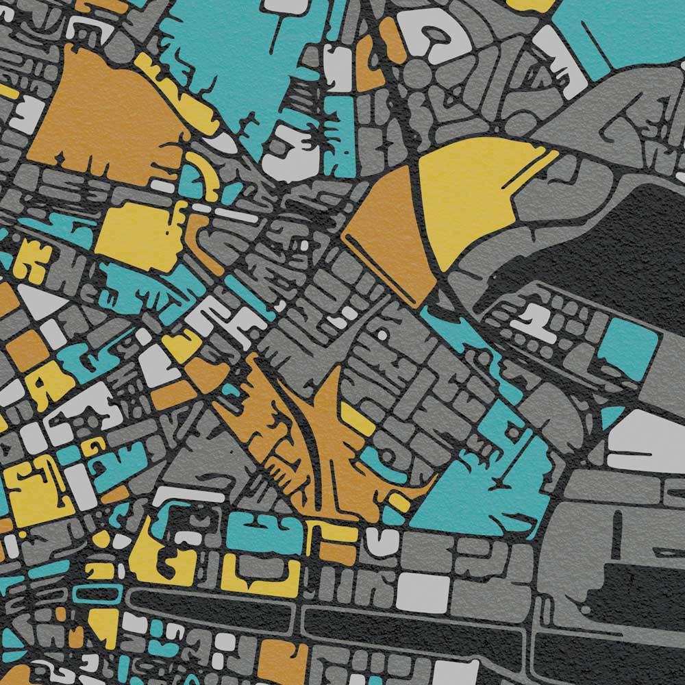 Street map style dublin poster
