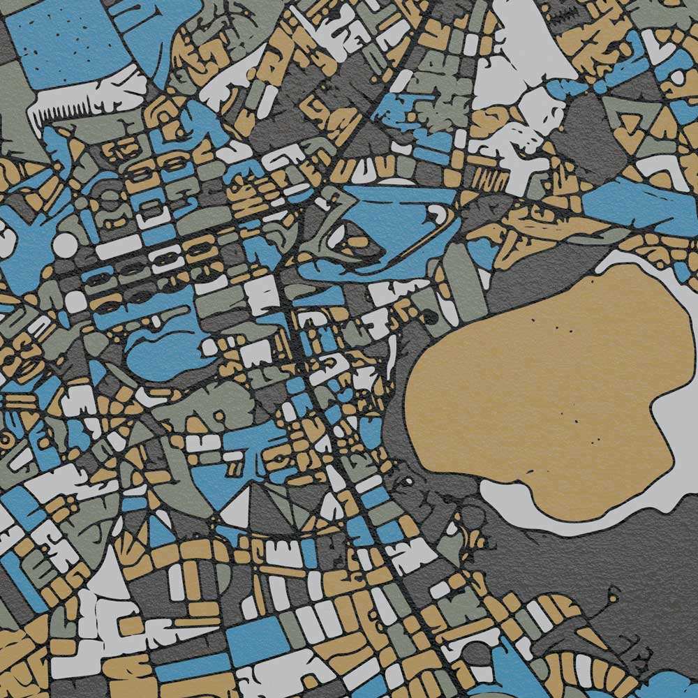 edinburgh coloured map poster