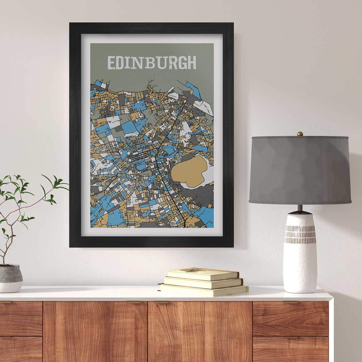 edinburgh street map art