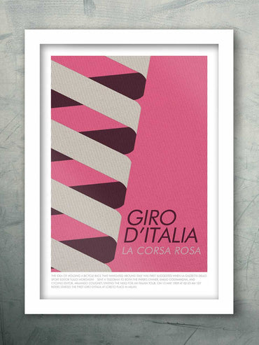 Giro d'Italia modernist and abstract style cycling poster