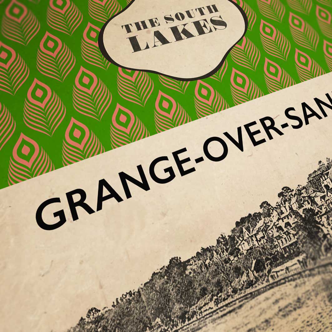 Book cover style Grange Over Sands poster print