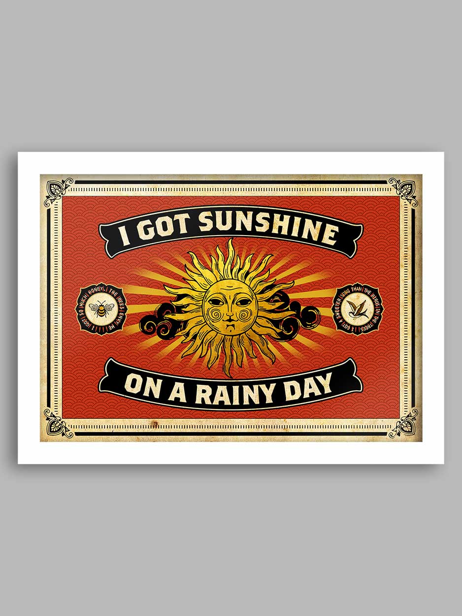 I Got Sunshine Music Poster Print. Posters The Northern Line