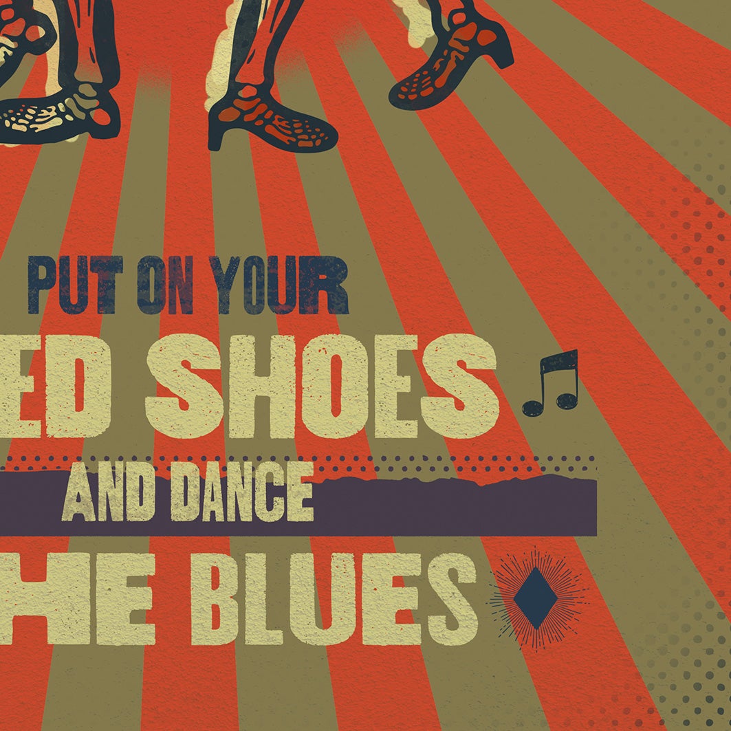 bowie music print let's dance image detail