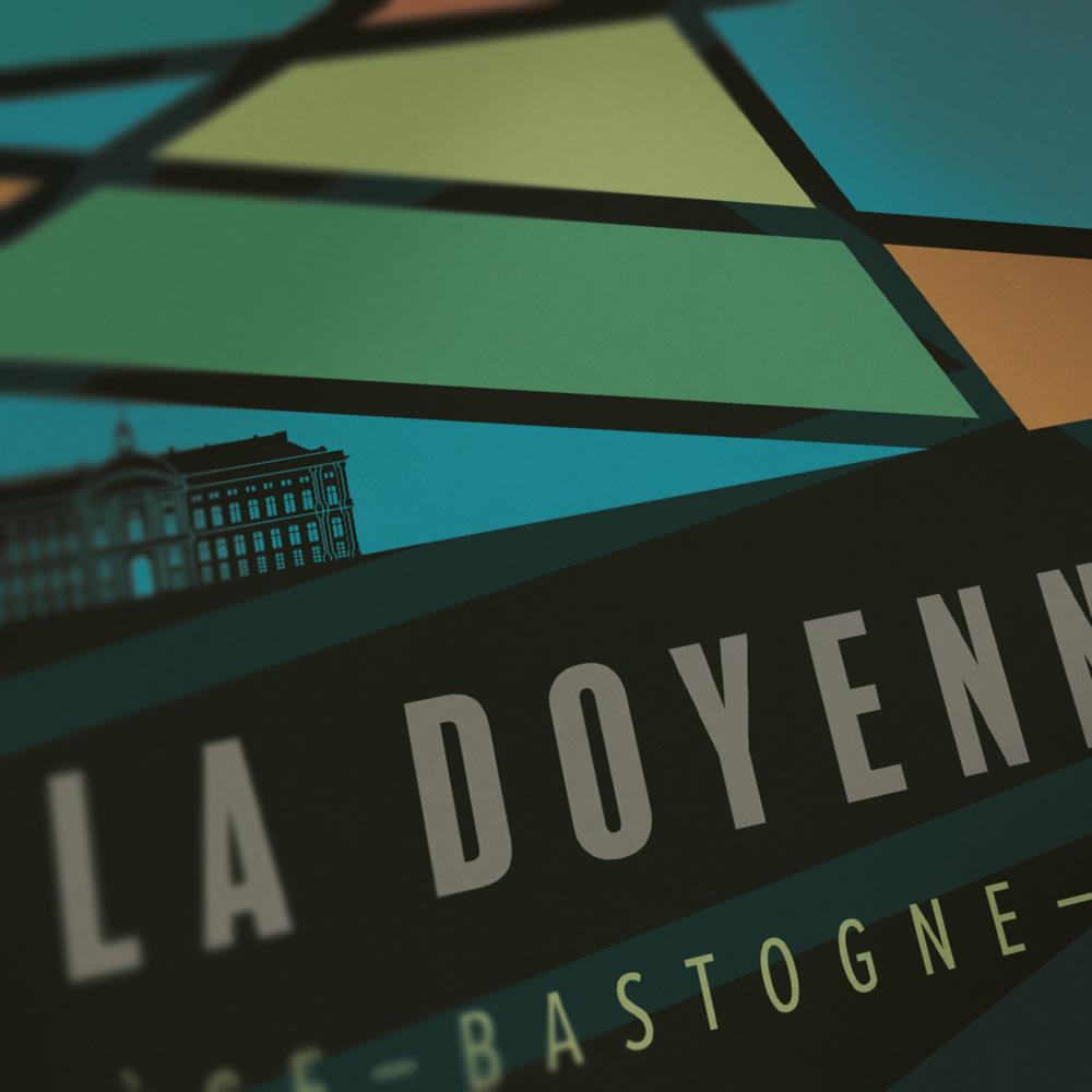 Liège–Bastogne–Liège Cycling Poster Print - The Monuments. Fields, Forest and sharp inclines mark out the oldest one-day race in the world. One of a series of 5 posters which includes paris-Roubaix, Milano-Sanremo, Tour of Flanders and Lombardia.